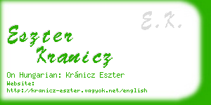 eszter kranicz business card
